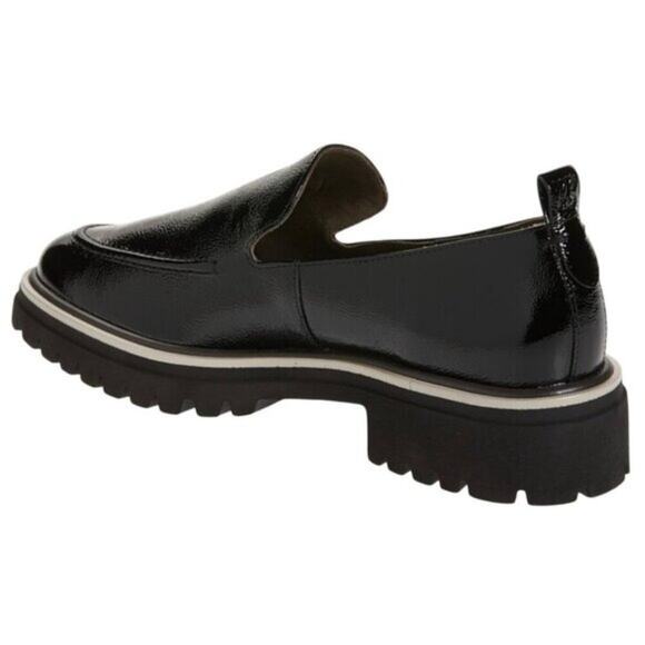 Paul Green Naomi Platform Loafer Black Crinkled Patent Leather NWOB Women’s 10 - Picture 11 of 14